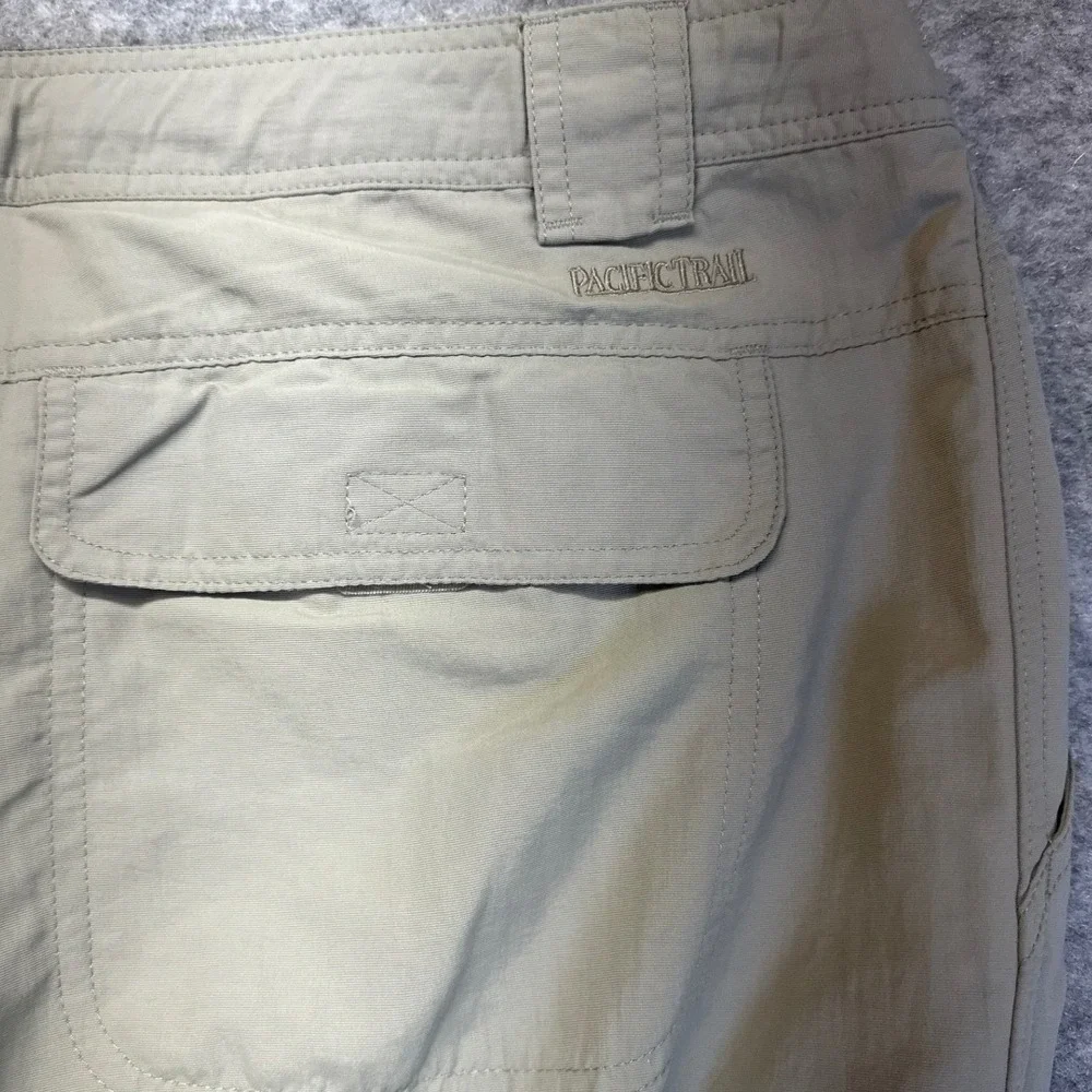 Pacific Trail Convertible Cargo Pants Mens 38x32 Khaki Zip Off Hiking